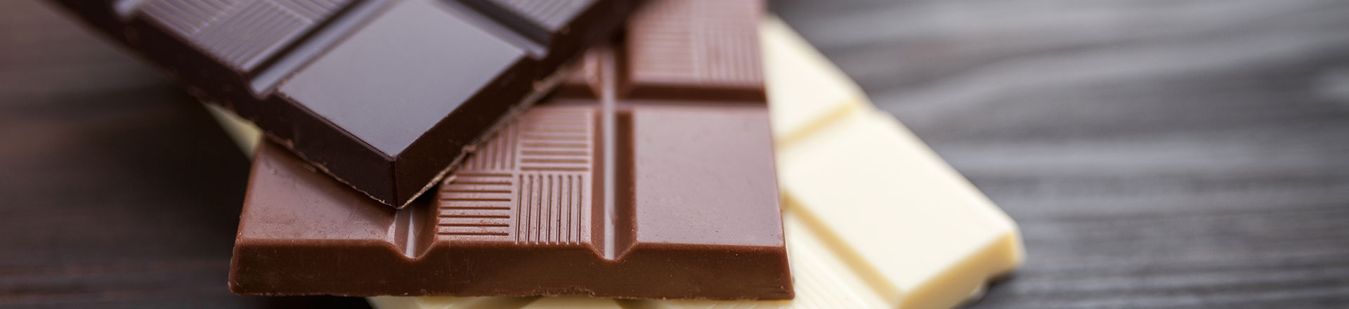 Trois tablettes de chocolat